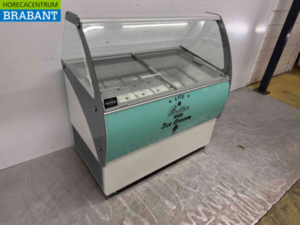 Mobile Combisteel Bali Scoop ice cream display case 9 trays 230V Horeca - Image 2