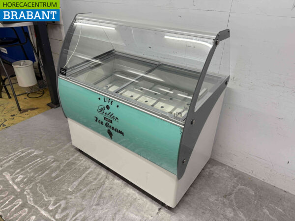 Mobile Combisteel Bali Scoop ice cream display case 9 trays 230V Horeca - Image 3