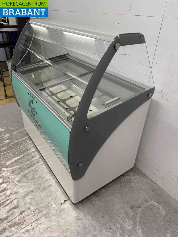 Mobile Combisteel Bali Scoop ice cream display case 9 trays 230V Horeca - Image 4