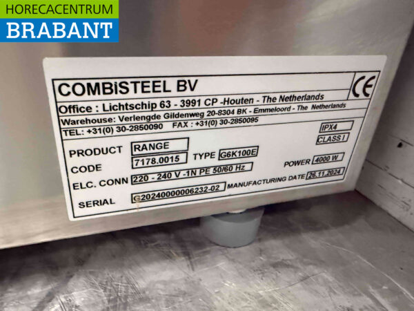 Stainless steel Combisteel 2 Burner Electric Stove 400V Catering - Image 5