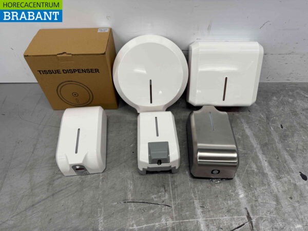 Various sanitary ware, 3 soap dispensers and 3 paper dispensers Catering