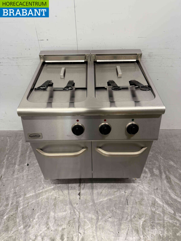 Stainless steel Combisteel Double Fryer Frying 2 x 18 Liter 400V Horeca - Image 2