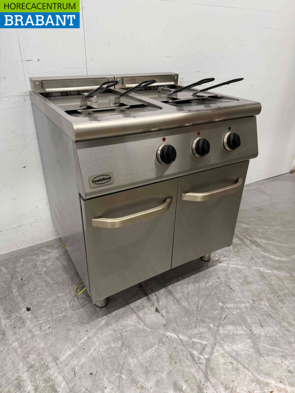 Stainless steel Combisteel Double Fryer Frying 2 x 18 Liter 400V Horeca - Image 3