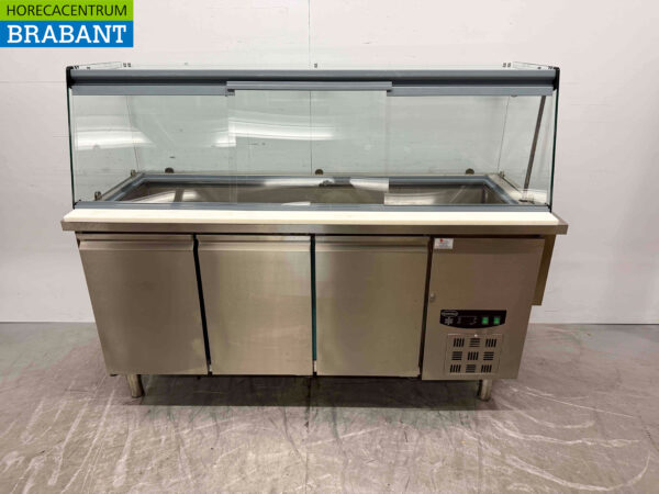 Stainless steel Combisteel Saladette 3 Doors 179,5 cm 230V Horeca