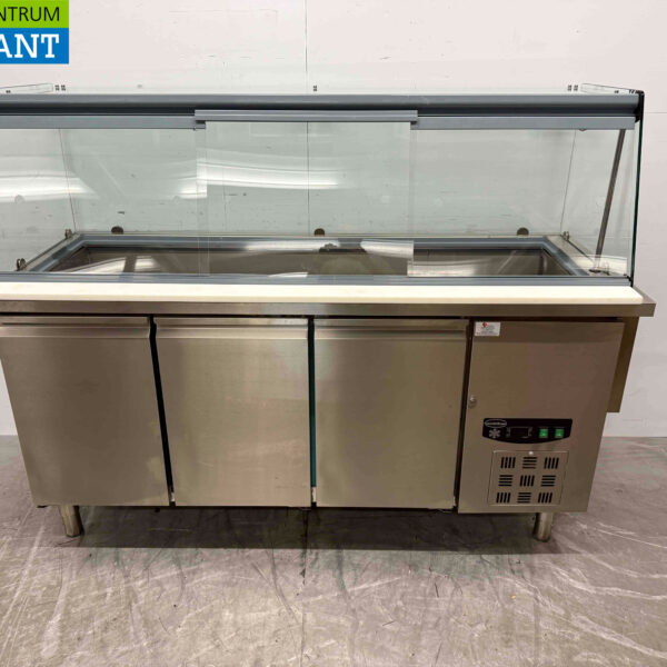 Stainless steel Combisteel Saladette 3 Doors 179,5 cm 230V Horeca