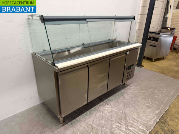 Stainless steel Combisteel Saladette 3 Doors 179,5 cm 230V Horeca - Image 3