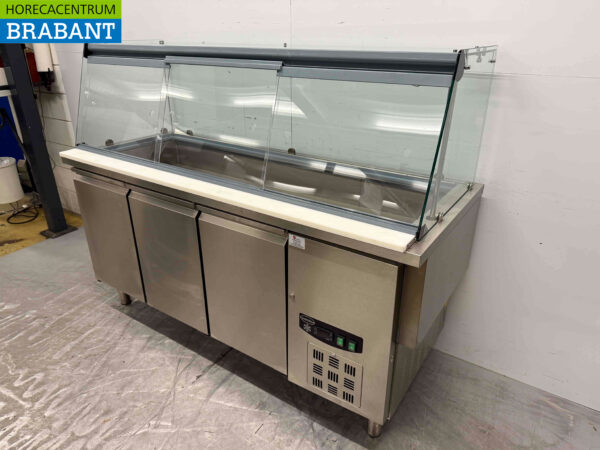 Stainless steel Combisteel Saladette 3 Doors 179,5 cm 230V Horeca - Image 2