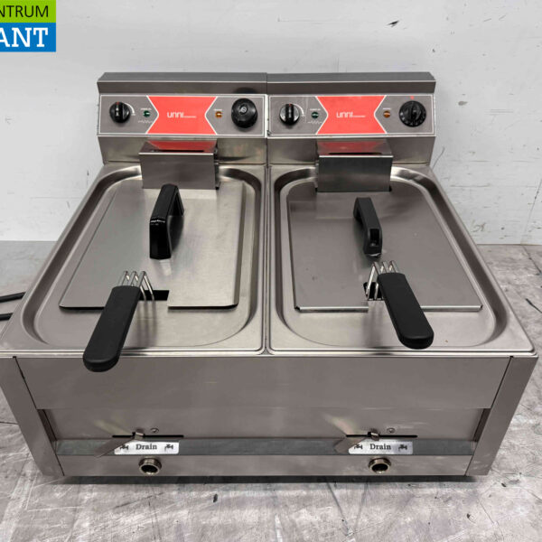 Stainless steel Double Fryer Fryer 2 x 12 Liter 400V Catering