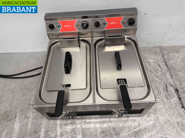 Stainless steel Double Fryer Fryer 2 x 12 Liter 400V Catering - Image 2
