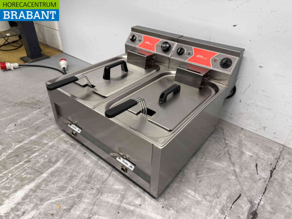 Stainless steel Double Fryer Fryer 2 x 12 Liter 400V Catering - Image 3