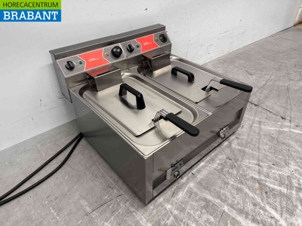 Stainless steel Double Fryer Fryer 2 x 12 Liter 400V Catering - Image 4