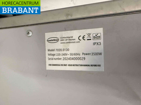 Stainless steel Combisteel Induction plate 34 cm 230V Horeca - Image 4
