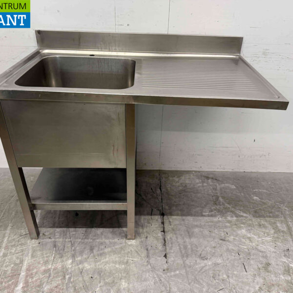 Stainless steel Rinse Table Sink 140 cm Horeca