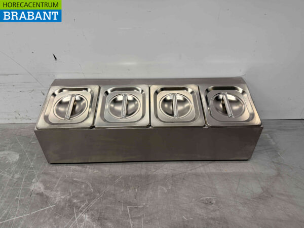 Stainless steel GN tray holder 4 x 1/6 gastronorm GN 67 cm Horeca