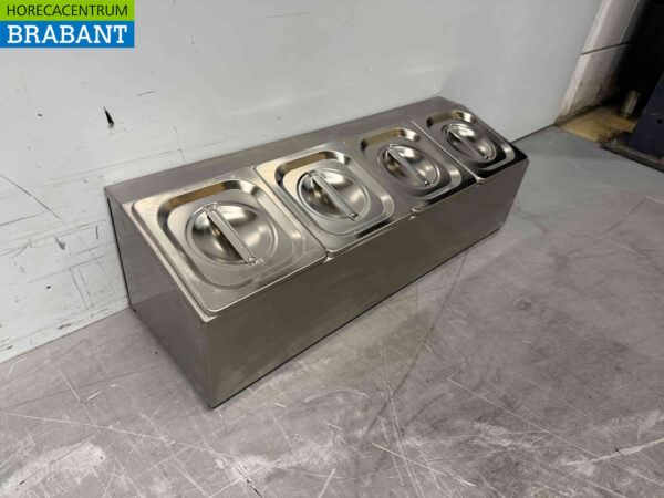 Stainless steel GN tray holder 4 x 1/6 gastronorm GN 67 cm Horeca - Image 3