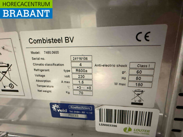 Stainless steel Combisteel Refrigerated Display Case Surface Display Case 111 cm 230V Horeca - Image 4