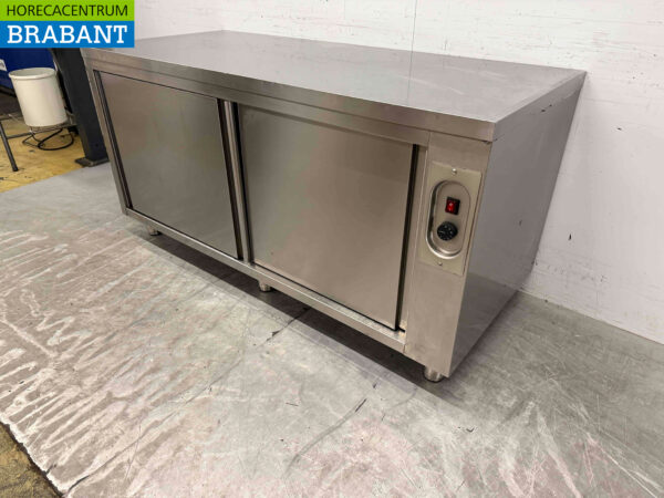 Stainless steel warming cabinet Plate warming cabinet 2 sliding doors 120 cm Horeca - Image 2