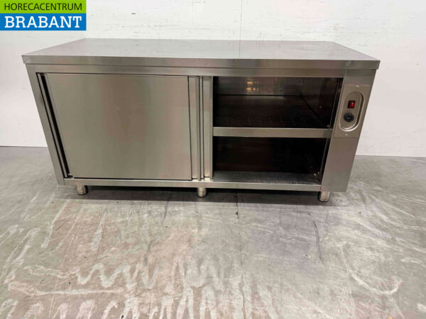 Stainless steel warming cabinet Plate warming cabinet 2 sliding doors 120 cm Horeca - Image 4