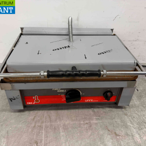 Stainless steel Contact Grill Panini Grill Ribbing 230V Catering