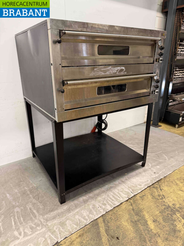 Stainless steel Double Pizza Oven 2 x 9 Pizzas 35 cm diameter 400V Catering - Image 3