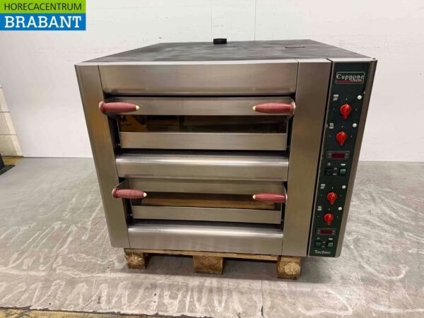 Stainless steel Double Pizza Oven 2 x 9 Pizzas 35 cm diameter 400V Catering (kopie)