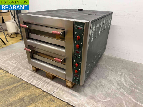 Stainless steel Double Pizza Oven 2 x 9 Pizzas 35 cm diameter 400V Catering (kopie) - Image 2