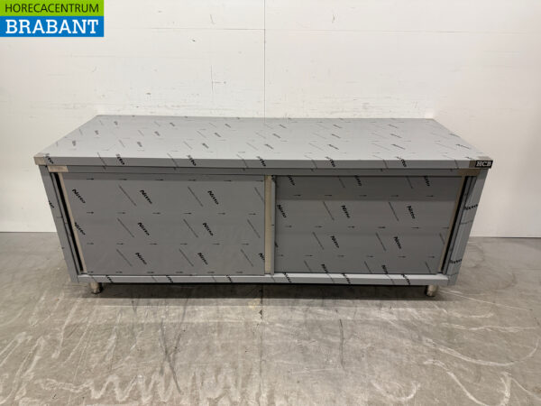 Stainless steel HCB Work Cabinet Premium-Line 2 Sliding Doors 200 cm Catering