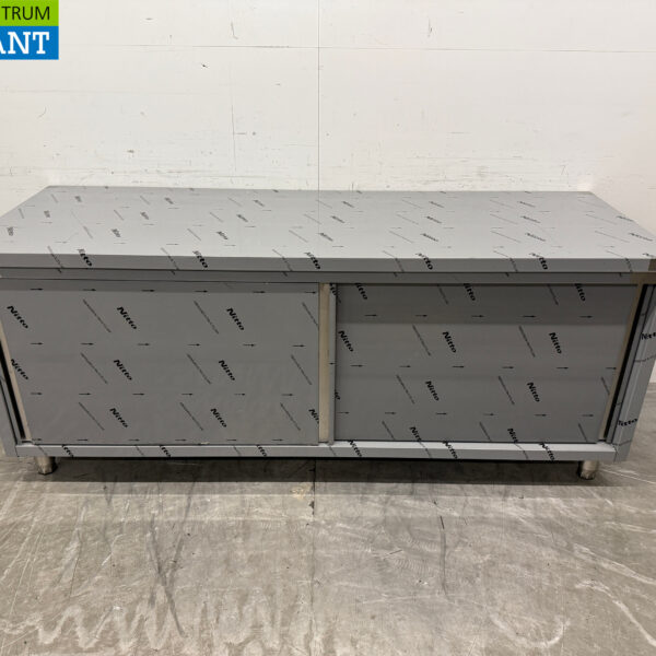 Stainless steel HCB Work Cabinet Premium-Line 2 Sliding Doors 200 cm Catering