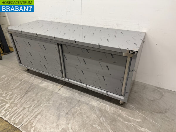 Stainless steel HCB Work Cabinet Premium-Line 2 Sliding Doors 200 cm Catering - Image 2