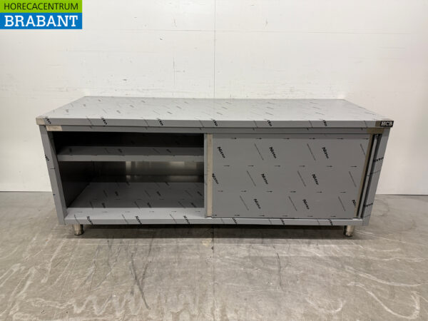 Stainless steel HCB Work Cabinet Premium-Line 2 Sliding Doors 200 cm Catering - Image 4