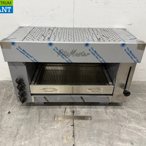 Stainless steel Pitagrill Pita oven Salamander grill 4 burners 10,8 kW 96 cm GAS Catering