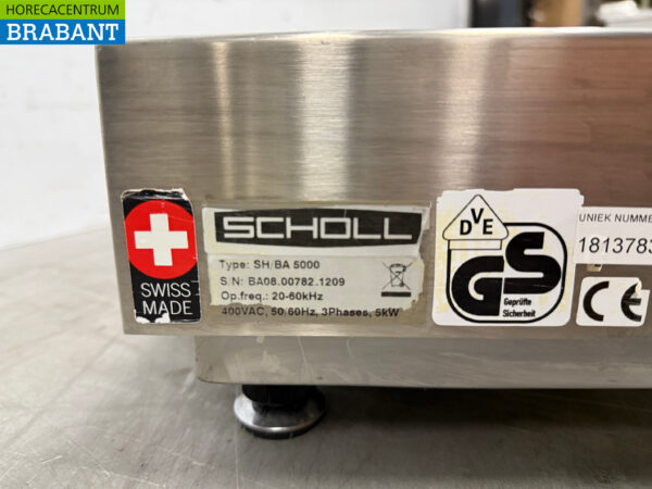 Stainless steel Scholl Induction Hob 5 kW 400V Horeca - Image 4