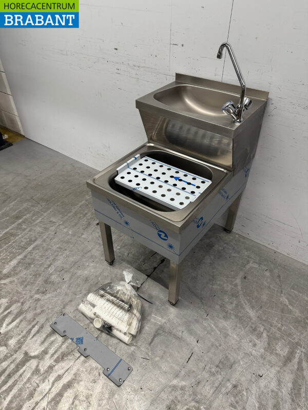 Stainless steel Combisteel Double Sink Sink Drainer Pourer combi Faucet 50 cm Horeca - Image 2
