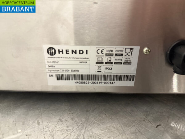 Stainless steel Hendi Mirror Griddle Griddle 55 cm 230V Horeca - Image 5