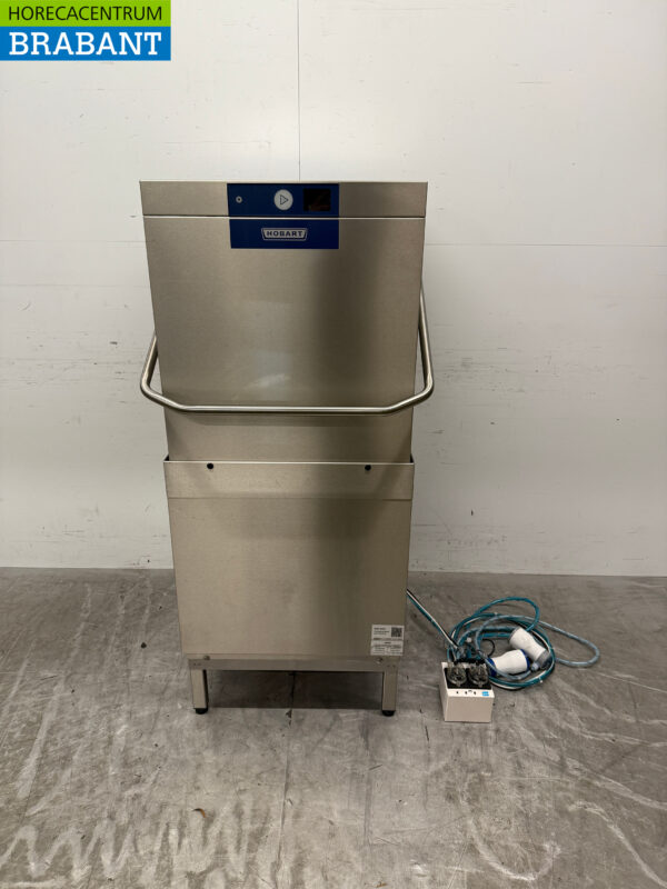 Stainless steel Hobart Sliding dishwasher with drain pump and soap pumps 2023! 400V Hospitality