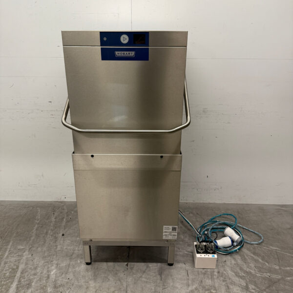 Stainless steel Hobart Sliding dishwasher with drain pump and soap pumps 2023! 400V Hospitality