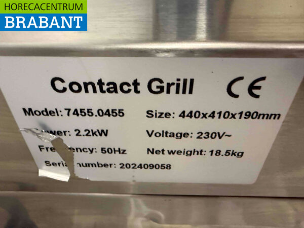 Stainless steel Combisteel Contact Grill Paninigrill Ribbed 230V Horeca - Image 5
