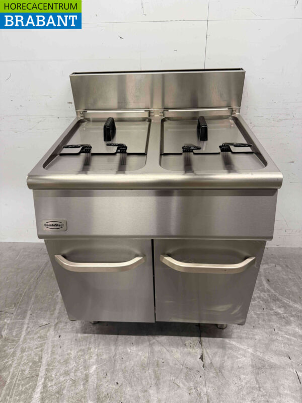 Stainless steel Combisteel Double Deep Fryer 2 x 15 Liter GAS Catering
