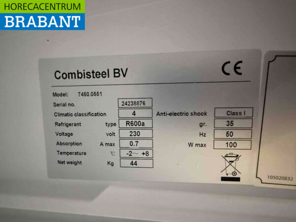 Combisteel Refrigeration Refrigerator 130 liters 230V Horeca - Image 5