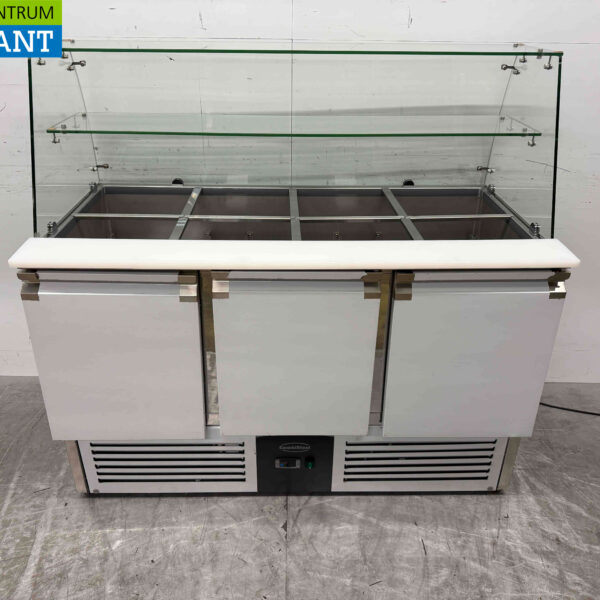 Stainless steel Combisteel Saladette 3 Doors 136,5 cm 230V Horeca