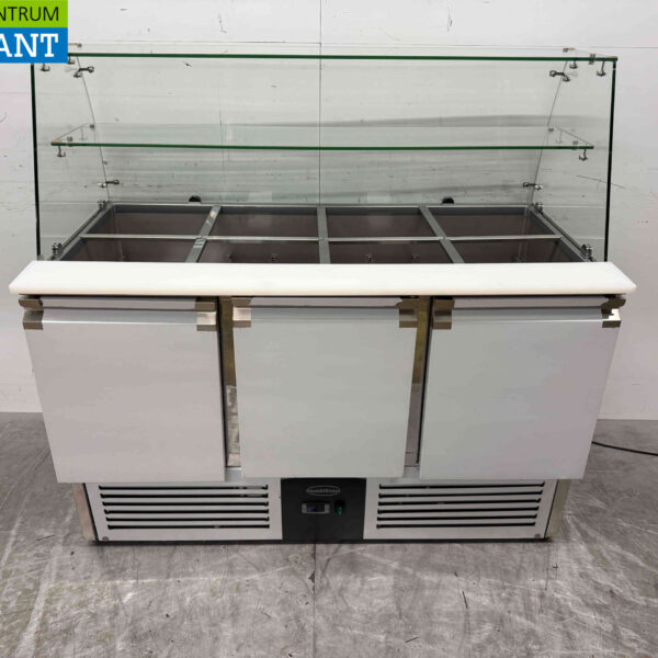 Stainless steel Combisteel Saladette 3 Doors 136,5 cm 230V Horeca