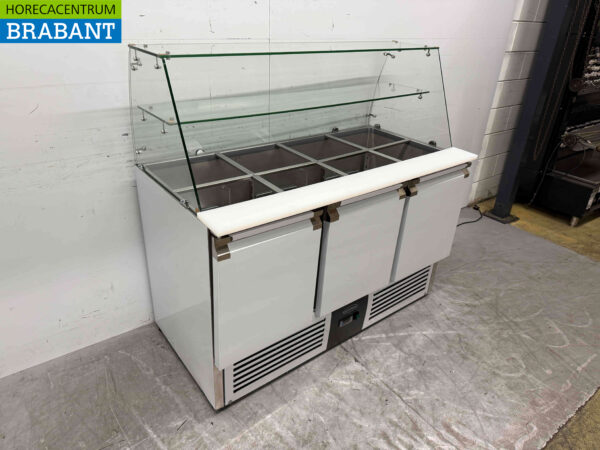 Stainless steel Combisteel Saladette 3 Doors 136,5 cm 230V Horeca - Image 2