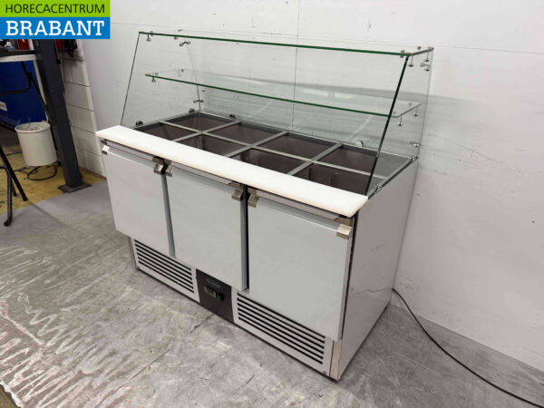 Stainless steel Combisteel Saladette 3 Doors 136,5 cm 230V Horeca - Image 3
