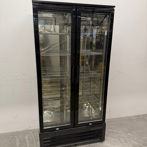 Combisteel Double Door Glass Door Refrigerator 2 Folding Doors 420 liters 230V Horeca