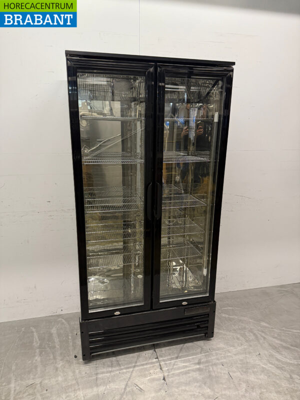 Combisteel Double Door Glass Door Refrigerator 2 Folding Doors 420 liters 230V Horeca