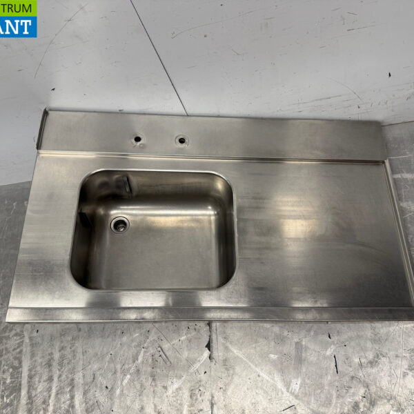 Stainless steel Feed Sheet Sink 121 x 72 cm Horeca
