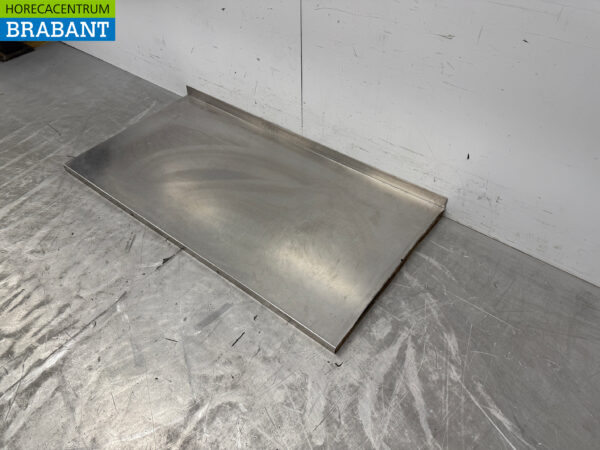 Stainless steel Worktop Raised Edge 138.5 x 70 cm Catering - Image 2