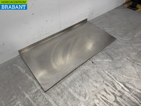 Stainless steel Worktop Raised Edge 138.5 x 70 cm Catering - Image 3