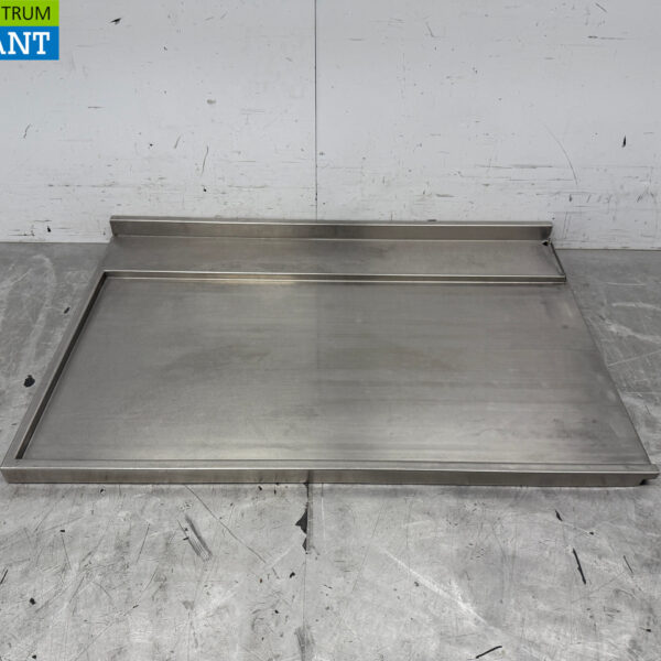 Stainless steel draining board for pull-through dishwasher 105,5 x 70 cm Horeca