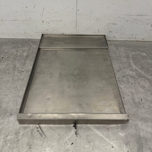Stainless steel draining board for push-through dishwasher 52 x 76 cm Horeca